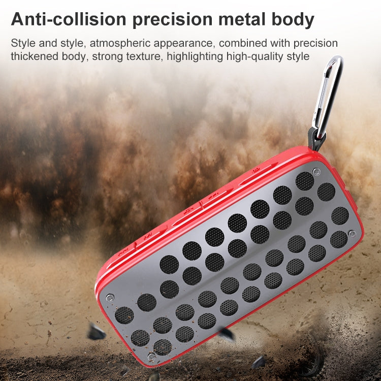 NewRixing NR-4011 Outdoor Splash Water Bluetooth Speaker, Support Hands-free Call / TF Card / FM / U Disk (Red) - Desktop Speaker by NewRixing | Online Shopping South Africa | PMC Jewellery | Buy Now Pay Later Mobicred