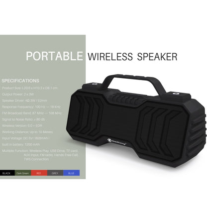 NewRixing NR-2029 Portable Wireless Bluetooth Stereo Speaker Support TWS Function Speaker(Black) - Desktop Speaker by NewRixing | Online Shopping South Africa | PMC Jewellery | Buy Now Pay Later Mobicred