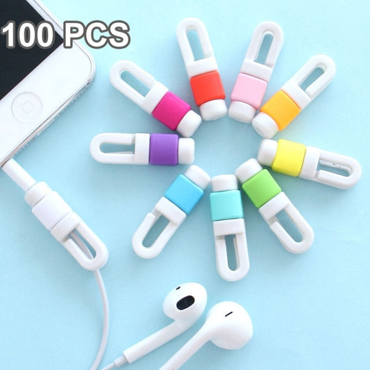 100 PCS Earphone Headphone Wire Cable Line Protective Cover Winder Cord Wrap Organizer, Random Color Delivery - Cable Organizer by PMC Jewellery | Online Shopping South Africa | PMC Jewellery | Buy Now Pay Later Mobicred