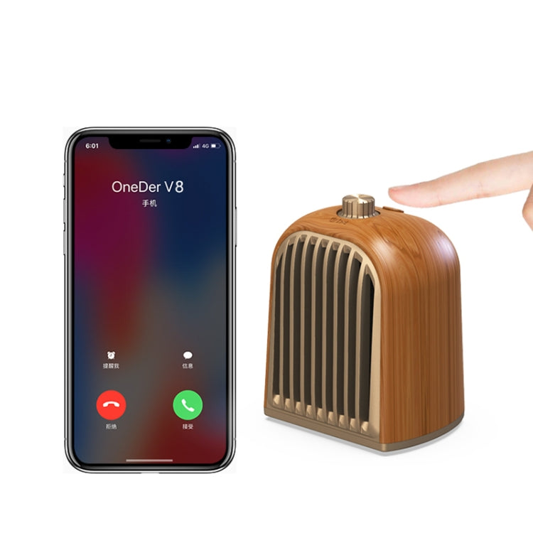 Oneder V8 Magnetic Suction Pair Stereo Sound Box Wireless Bluetooth Speaker with Strap, Support Hands-free & TF Card & AUX & USB Drive(Bronze) - Desktop Speaker by OneDer | Online Shopping South Africa | PMC Jewellery | Buy Now Pay Later Mobicred