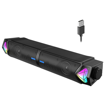 L1 Outdoor Portable RGB Light USB Bluetooth Wireless Speaker with Mic(Black) - Microphone by PMC Jewellery | Online Shopping South Africa | PMC Jewellery | Buy Now Pay Later Mobicred