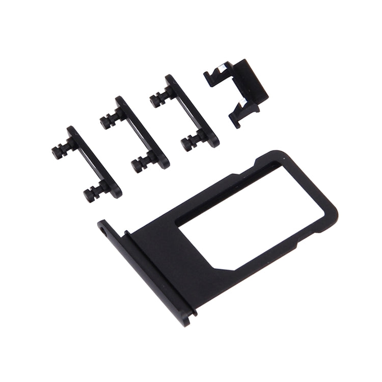 Card Tray + Volume Control Key + Power Button + Mute Switch Vibrator Key for iPhone 7 Plus(Black) - iPhone 7 Plus Parts by PMc TechLife | Online Shopping South Africa | PMc TechLife | Buy Now Pay Later Mobicred