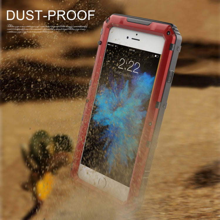 Waterproof Dustproof Shockproof Zinc Alloy + Silicone Case For iPhone SE 2020 & 8 & 7 (Red) - More iPhone Cases by PMC Jewellery | Online Shopping South Africa | PMC Jewellery