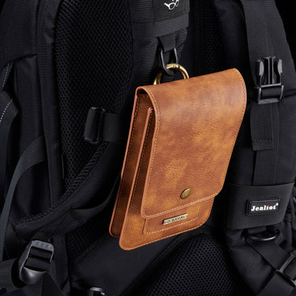 DG.MING Universal Cowskin Leather Protective Case Waist Bag with Card Slots & Hook, For iPhone, Samsung, Sony, Huawei, Meizu, Lenovo, ASUS, Oneplus, Xiaomi, Cubot, Ulefone, Letv, DOOGEE, Vkworld, and other Smartphones Below 5.2 inch(Brown) - More iPhone Cases by DG.MING | Online Shopping South Africa | PMC Jewellery | Buy Now Pay Later Mobicred