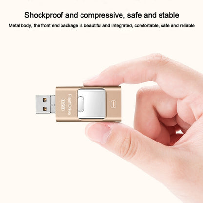 8GB USB 3.0 + 8 Pin + Mirco USB Android iPhone Computer Dual-use Metal Flash Drive (Rose Gold) - U Disk & Card Reader by PMC Jewellery | Online Shopping South Africa | PMC Jewellery | Buy Now Pay Later Mobicred