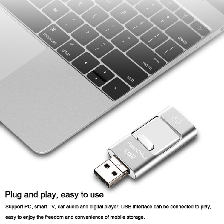 8GB USB 3.0 + 8 Pin + Mirco USB Android iPhone Computer Dual-use Metal Flash Drive (Rose Gold) - U Disk & Card Reader by PMC Jewellery | Online Shopping South Africa | PMC Jewellery | Buy Now Pay Later Mobicred