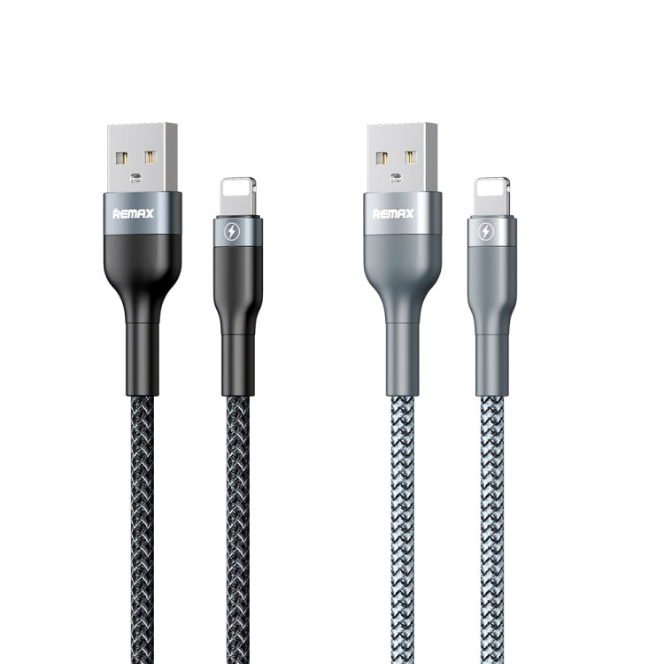 REMAX RC-064i Sury 2 Series 1m 2.4A USB to 8 Pin Data Cable for iPhone, iPad(Black) - Normal Style Cable by REMAX | Online Shopping South Africa | PMC Jewellery | Buy Now Pay Later Mobicred