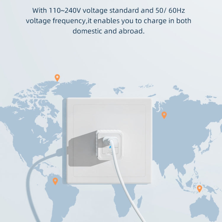 ROCK Space T66 Mini Dual-port Folding Super Si Travel Charger Power Adapter, CN Plug(White) - USB Charger by ROCK | Online Shopping South Africa | PMC Jewellery | Buy Now Pay Later Mobicred