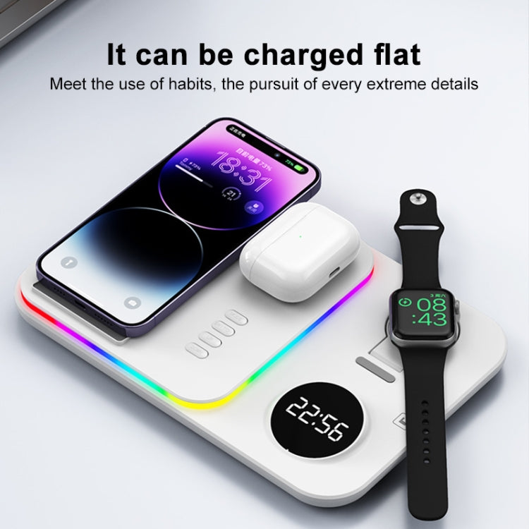 30W 4 in 1 Multifunctional Wireless Charger (White) - Wireless Charger by PMC Jewellery | Online Shopping South Africa | PMC Jewellery | Buy Now Pay Later Mobicred