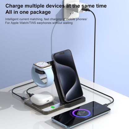 U17 15W 5 in 1 Folding Magnetic Wireless Charger with Night Light (White) - Wireless Charger by PMC Jewellery | Online Shopping South Africa | PMC Jewellery | Buy Now Pay Later Mobicred