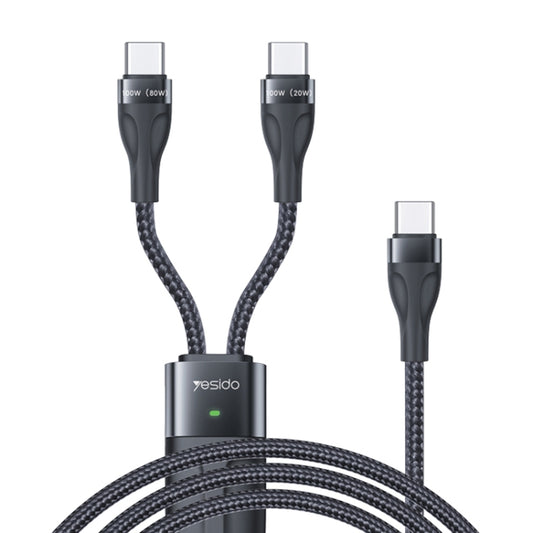 Yesido CA88 2 in 1 USB-C / Type-C to USB-C / Type-C Fast Charging Cable, Length: 1.2m - USB-C & Type-C Cable by Yesido | Online Shopping South Africa | PMC Jewellery | Buy Now Pay Later Mobicred