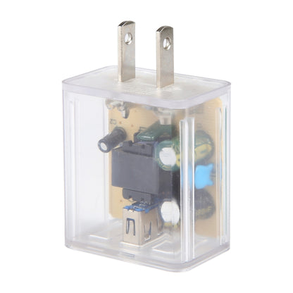 64-2 2A USB Transparent Charger, Specification: US Plug - USB Charger by PMC Jewellery | Online Shopping South Africa | PMC Jewellery | Buy Now Pay Later Mobicred