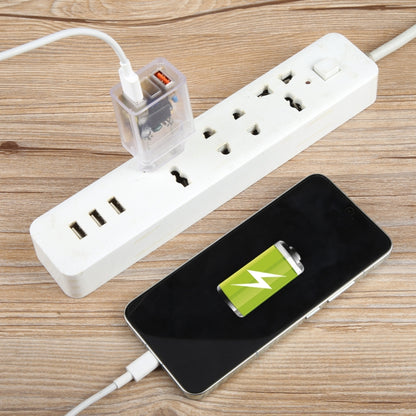 64-22 2A Dual USB Transparent Charger, specification: EU Plug - USB Charger by PMC Jewellery | Online Shopping South Africa | PMC Jewellery | Buy Now Pay Later Mobicred