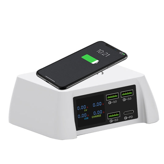 F96 100W USB x3 + PD Multi-function Smart Wireless Charger Charging Station - Multifunction Charger by PMC Jewellery | Online Shopping South Africa | PMC Jewellery | Buy Now Pay Later Mobicred