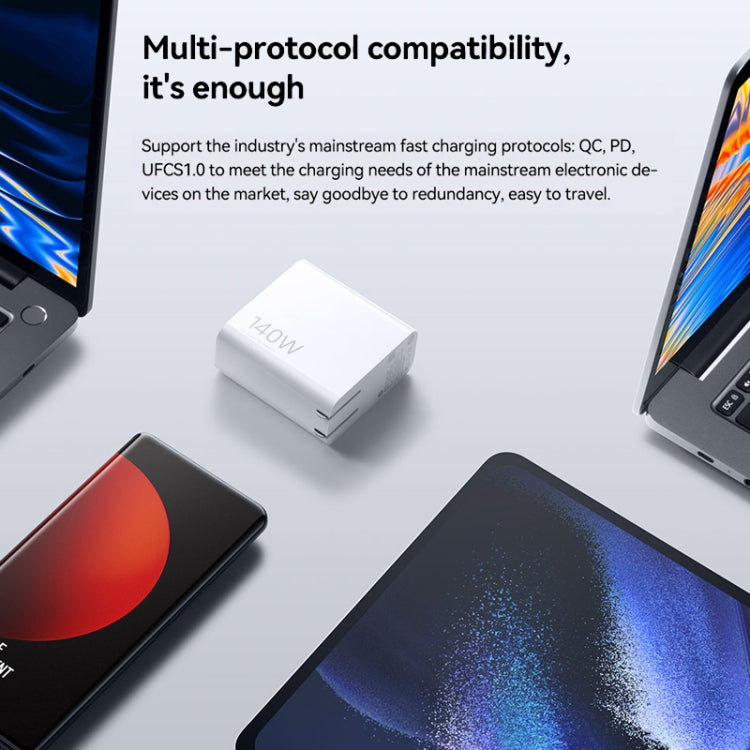 Original Xiaomi 140W 1 x USB + 2 x USB-C / Type-C Three Ports GaN Fast Charger Set, US Plug - USB Charger by Xiaomi | Online Shopping South Africa | PMC Jewellery | Buy Now Pay Later Mobicred