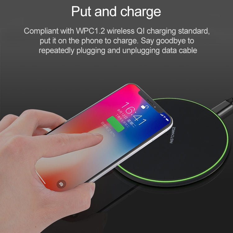 KD-1 Ultra-thin 10W Normal Charging Wireless Charger (Black) - free shipping - PMC Jewellery - Order now!
