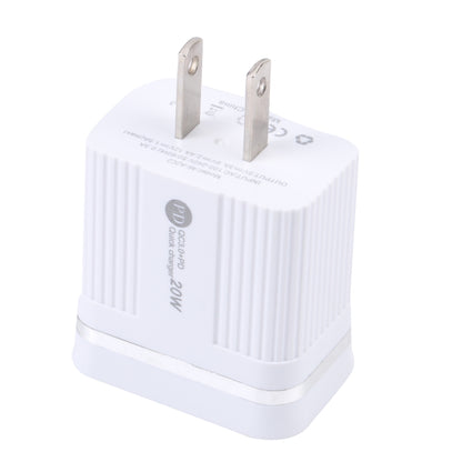 46-A2C2 20W PD + QC3.0 USB Multifunction Fast Charger,US Plug(White) - USB Charger by PMC Jewellery | Online Shopping South Africa | PMC Jewellery | Buy Now Pay Later Mobicred