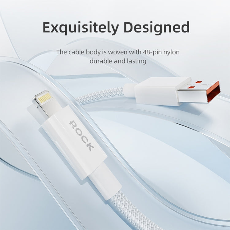 ROCK Z20 1m 2.4A USB to 8 Pin Fast Charging Data Cable - Normal Style Cable by ROCK | Online Shopping South Africa | PMC Jewellery | Buy Now Pay Later Mobicred