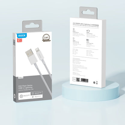 ROCK Z20 1m 2.4A USB to 8 Pin Fast Charging Data Cable - Normal Style Cable by ROCK | Online Shopping South Africa | PMC Jewellery | Buy Now Pay Later Mobicred