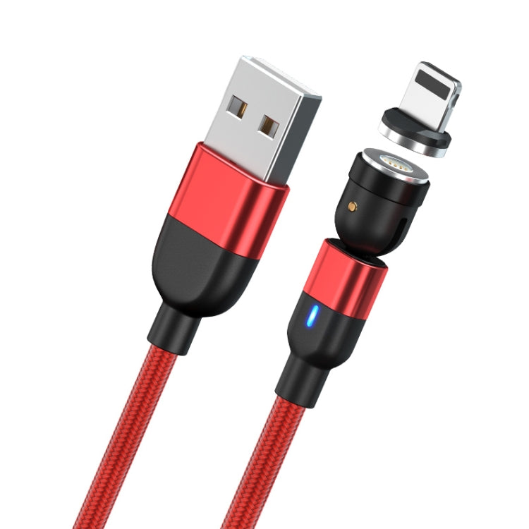 1m 3A Output USB to 8 Pin 540 Degree Rotating Magnetic Data Sync Charging Cable(Red) - Charging Cable & Head by PMC Jewellery | Online Shopping South Africa | PMC Jewellery | Buy Now Pay Later Mobicred