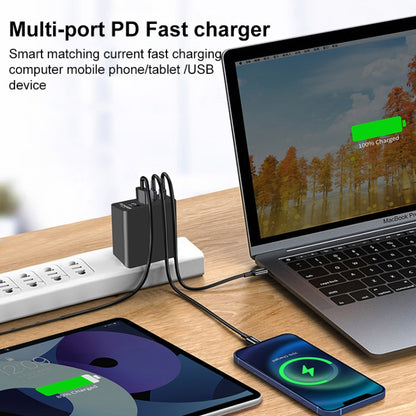 A3B 65W Output USB-C / Type-C x 2 + USB HUB PD Charger, US Plug - USB Charger by PMC Jewellery | Online Shopping South Africa | PMC Jewellery | Buy Now Pay Later Mobicred