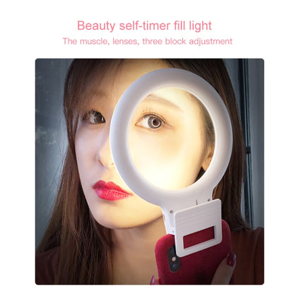 XJ18 LED Light Live Self-timer Flash Fill Light(Pink) - Selfie Light by PMC Jewellery | Online Shopping South Africa | PMC Jewellery | Buy Now Pay Later Mobicred