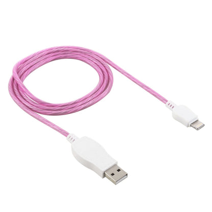 LED Flowing Light 1m USB to 8 Pin Data Sync Charge Cable for iPhone, iPad(Magenta) - Normal Style Cable by PMC Jewellery | Online Shopping South Africa | PMC Jewellery | Buy Now Pay Later Mobicred