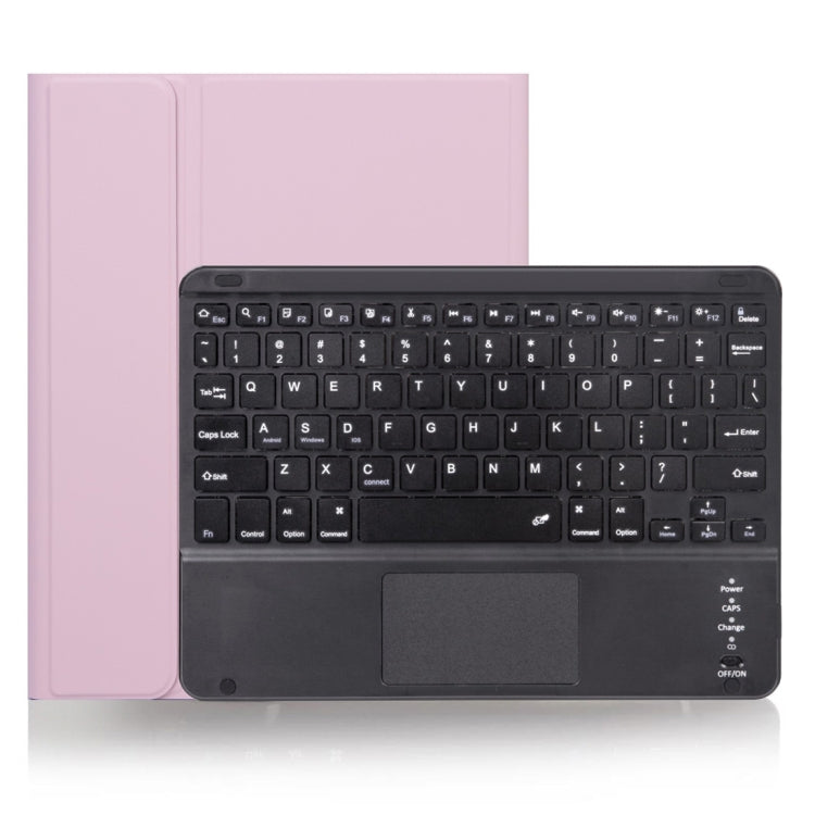 X-11BC Skin Plain Texture Detachable Bluetooth Keyboard Tablet Case for iPad Pro 11 inch 2020 / 2018, with Touchpad & Pen Slot(Pink) - For iPad Pro by PMC Jewellery | Online Shopping South Africa | PMC Jewellery