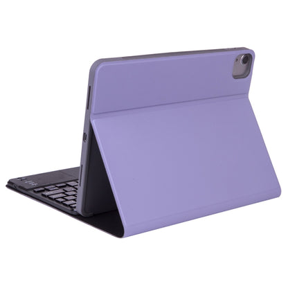 X-11BC Skin Plain Texture Detachable Bluetooth Keyboard Tablet Case for iPad Pro 11 inch 2020 / 2018, with Touchpad & Pen Slot(Light Purple) - For iPad Pro by PMC Jewellery | Online Shopping South Africa | PMC Jewellery