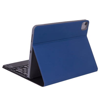 X-11BC Skin Plain Texture Detachable Bluetooth Keyboard Tablet Case for iPad Pro 11 inch 2020 / 2018, with Touchpad & Pen Slot(Blue) - For iPad Pro by PMC Jewellery | Online Shopping South Africa | PMC Jewellery