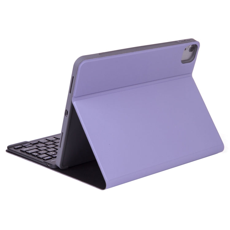 X-11B Skin Plain Texture Detachable Bluetooth Keyboard Tablet Case for iPad Pro 11 inch 2020 / 2018, with Pen Slot (Light Purple) - For iPad Pro by PMC Jewellery | Online Shopping South Africa | PMC Jewellery