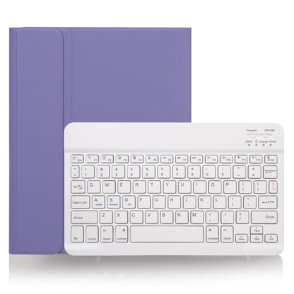 X-11B Skin Plain Texture Detachable Bluetooth Keyboard Tablet Case for iPad Pro 11 inch 2020 / 2018, with Pen Slot (Light Purple) - For iPad Pro by PMC Jewellery | Online Shopping South Africa | PMC Jewellery