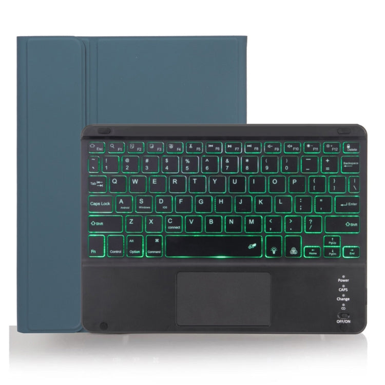 X-11BCS Skin Plain Texture Detachable Bluetooth Keyboard Tablet Case for iPad Pro 11 inch 2020 / 2018, with Touchpad & Pen Slot & Backlight (Dark Green) - For iPad Pro by PMC Jewellery | Online Shopping South Africa | PMC Jewellery