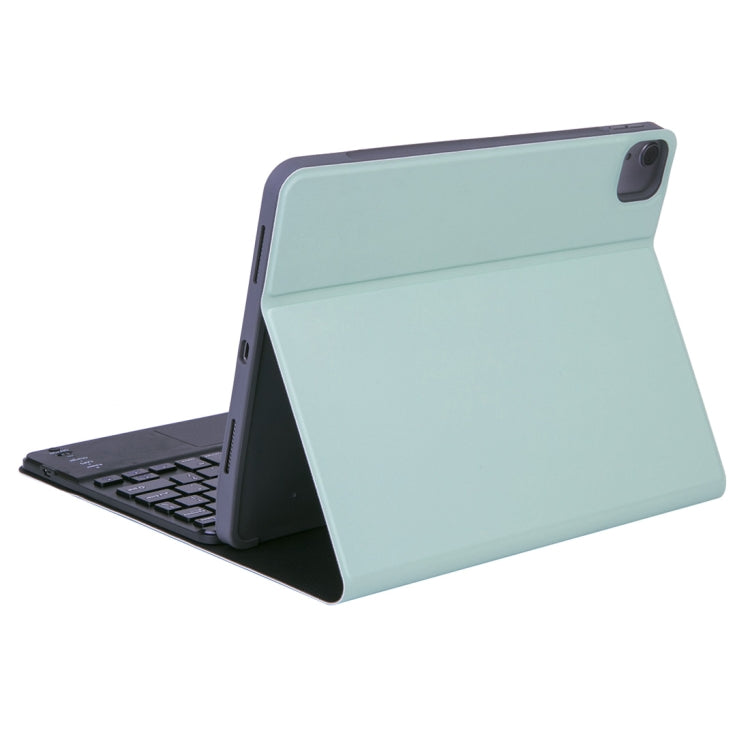 X-11BCS Skin Plain Texture Detachable Bluetooth Keyboard Tablet Case for iPad Pro 11 inch 2020 / 2018, with Touchpad & Pen Slot & Backlight (Green) - For iPad Pro by PMC Jewellery | Online Shopping South Africa | PMC Jewellery