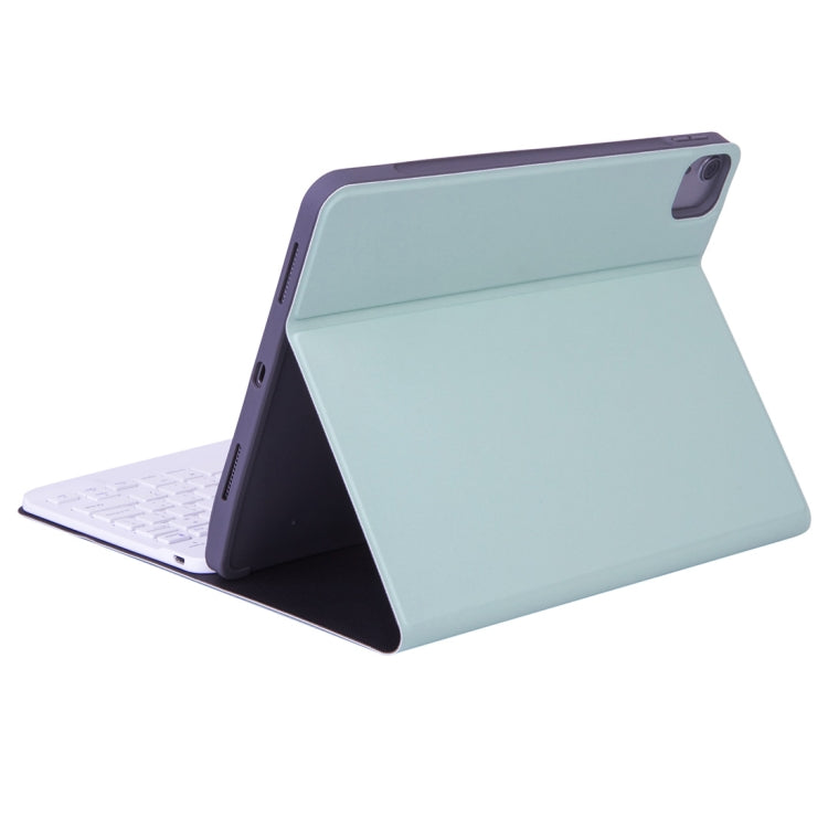 X-11BS Skin Plain Texture Detachable Bluetooth Keyboard Tablet Case for iPad Pro 11 inch 2020 / 2018, with Pen Slot & Backlight (Green) - For iPad Pro by PMC Jewellery | Online Shopping South Africa | PMC Jewellery