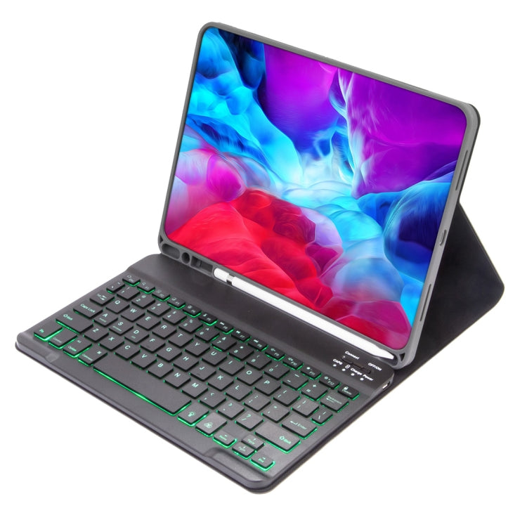 X-11BS Skin Plain Texture Detachable Bluetooth Keyboard Tablet Case for iPad Pro 11 inch 2020 / 2018, with Pen Slot & Backlight (Green) - For iPad Pro by PMC Jewellery | Online Shopping South Africa | PMC Jewellery