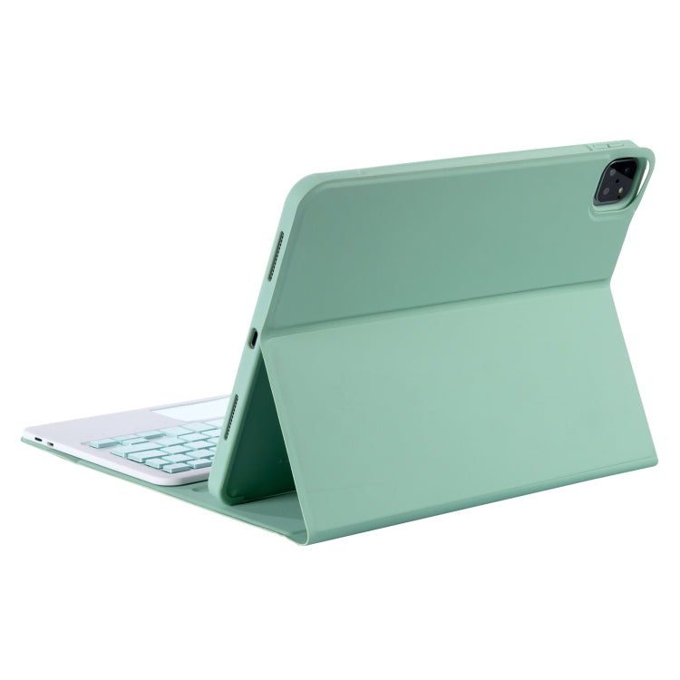 YT11B-A Detachable Candy Color Bluetooth Keyboard Leather Tablet Case with Touch Pad & Pen Slot & Holder for iPad Pro 11 inch 2021 (Light Green) - For iPad Pro by PMC Jewellery | Online Shopping South Africa | PMC Jewellery