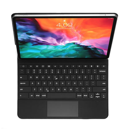 P129 Pro Ultra-thin Detachable Bluetooth Keyboard Leather Tablet Case with Touchpad & White Backlight for iPad Pro 12.9 inch 2021 / 2020 / 2018 / 2017(Black) - For iPad Pro by PMC Jewellery | Online Shopping South Africa | PMC Jewellery