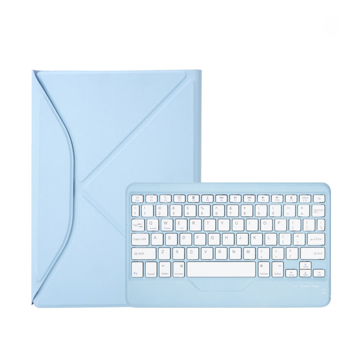 Z098B Pen Slot Bluetooth Keyboard Leather Tablet Case For iPad Air 2022/2020 (Sky Blue) - For iPad Air by PMC Jewellery | Online Shopping South Africa | PMC Jewellery