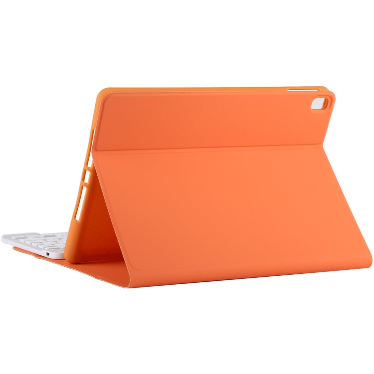 TG11B Detachable Bluetooth White Keyboard + Microfiber Leather Tablet Case for iPad Pro 11 inch (2020), with Pen Slot & Holder (Orange) - For iPad Pro by PMC Jewellery | Online Shopping South Africa | PMC Jewellery