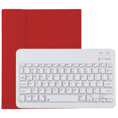 TG11B Detachable Bluetooth White Keyboard + Microfiber Leather Tablet Case for iPad Pro 11 inch (2020), with Pen Slot & Holder (Red) - For iPad Pro by PMC Jewellery | Online Shopping South Africa | PMC Jewellery