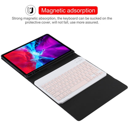 TG11B Detachable Bluetooth Pink Keyboard + Microfiber Leather Tablet Case for iPad Pro 11 inch (2020), with Pen Slot & Holder (Black) - For iPad Pro by PMC Jewellery | Online Shopping South Africa | PMC Jewellery