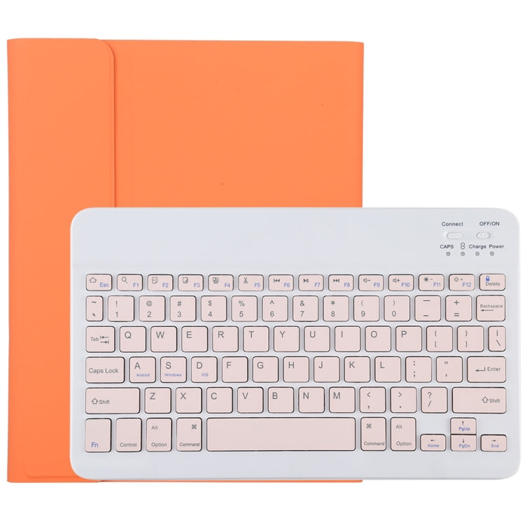 TG11B Detachable Bluetooth Pink Keyboard + Microfiber Leather Tablet Case for iPad Pro 11 inch (2020), with Pen Slot & Holder (Orange) - For iPad Pro by PMC Jewellery | Online Shopping South Africa | PMC Jewellery