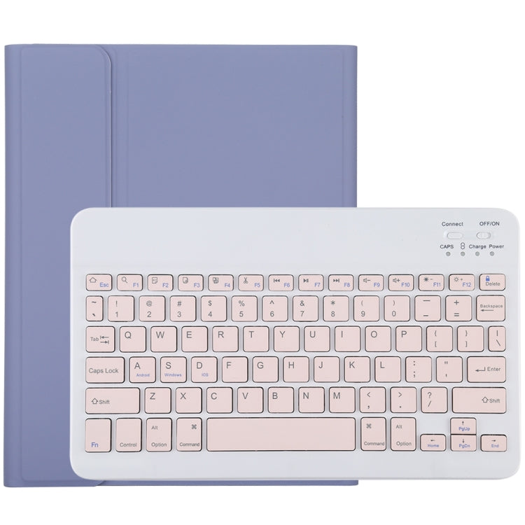 TG11B Detachable Bluetooth Pink Keyboard + Microfiber Leather Tablet Case for iPad Pro 11 inch (2020), with Pen Slot & Holder (Purple) - For iPad Pro by PMC Jewellery | Online Shopping South Africa | PMC Jewellery