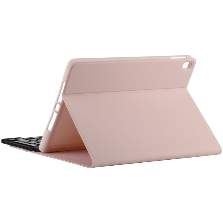 TG11B Detachable Bluetooth Black Keyboard + Microfiber Leather Tablet Case for iPad Pro 11 inch (2020), with Pen Slot & Holder (Pink) - For iPad Pro by PMC Jewellery | Online Shopping South Africa | PMC Jewellery