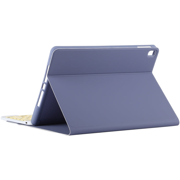 TG11B Detachable Bluetooth Yellow Keyboard + Microfiber Leather Tablet Case for iPad Pro 11 inch (2020), with Pen Slot & Holder (Purple) - For iPad Pro by PMC Jewellery | Online Shopping South Africa | PMC Jewellery