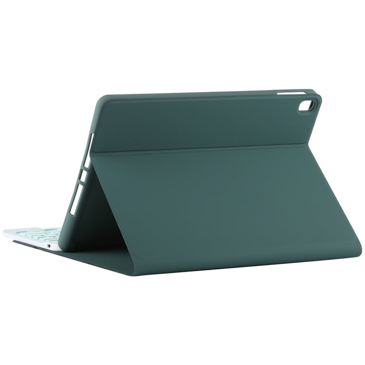 TG11B Detachable Bluetooth Green Keyboard + Microfiber Leather Tablet Case for iPad Pro 11 inch (2020), with Pen Slot & Holder (Dark Green) - For iPad Pro by PMC Jewellery | Online Shopping South Africa | PMC Jewellery