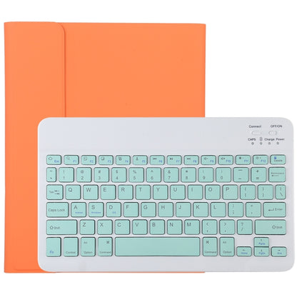 TG11B Detachable Bluetooth Green Keyboard + Microfiber Leather Tablet Case for iPad Pro 11 inch (2020), with Pen Slot & Holder (Orange) - For iPad Pro by PMC Jewellery | Online Shopping South Africa | PMC Jewellery