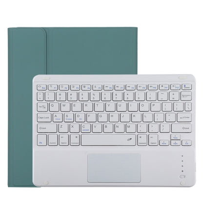 TG11BC Detachable Bluetooth White Keyboard Microfiber Leather Tablet Case for iPad Pro 11 inch (2020), with Touchpad & Pen Slot & Holder (Dark Green) - For iPad Pro by PMC Jewellery | Online Shopping South Africa | PMC Jewellery