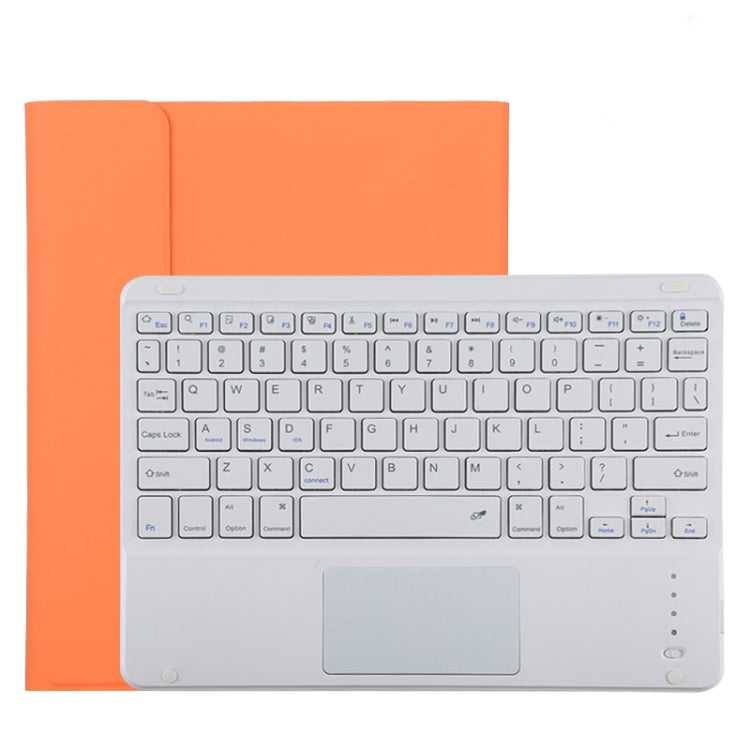 TG11BC Detachable Bluetooth White Keyboard Microfiber Leather Tablet Case for iPad Pro 11 inch (2020), with Touchpad & Pen Slot & Holder (Orange) - For iPad Pro by PMC Jewellery | Online Shopping South Africa | PMC Jewellery